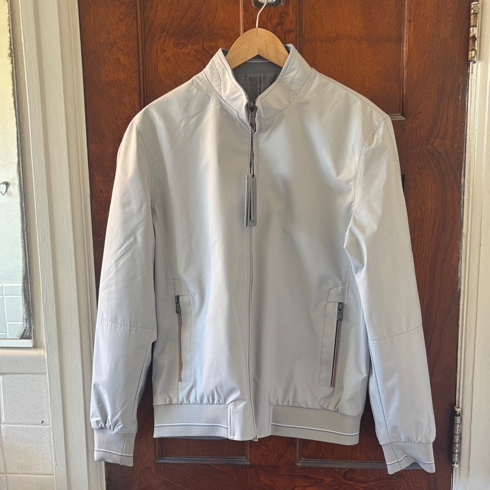 NWT Authentic American Heritage Men’s Small Reversible Bomber Jacket in Cement - Picture 3 of 16